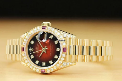 Excellent Replica Rolex Lady-datejust 69178 Caliber 2135 Automatic Movement 26mm Yellow Gold Case Womens Watch - Image 2