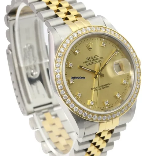 1:1 Fake Rolex Datejust 16233 Caliber 3135 Automatic Movement 36mm Gold/steel Case Mens/unisex Watch - Image 4