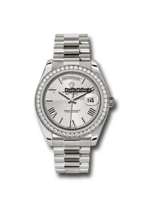 Amazing Replica Rolex Day-date 40 228349rbr Caliber 3255 Automatic Movement 40mm White Gold Case Mens/unisex Watch