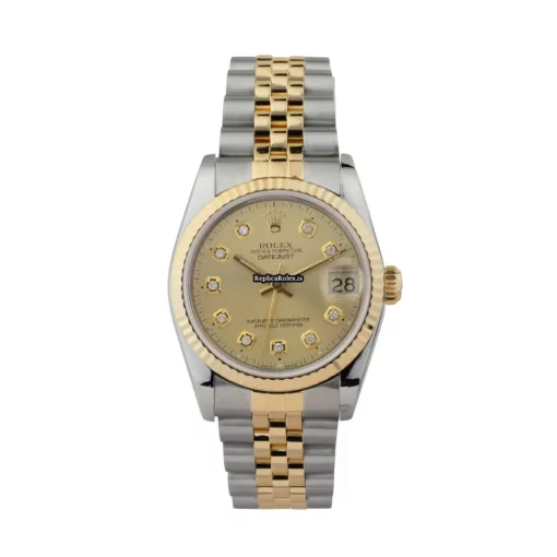 Luxury Replica Rolex Lady-datejust 68273 Caliber 2135 Automatic Movement 31mm Gold/steel Case Womens Watch