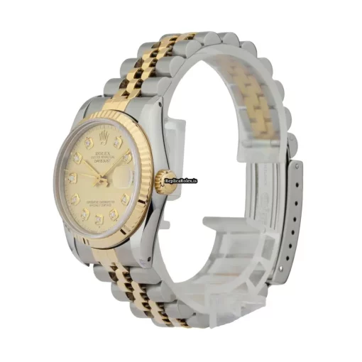 Luxury Replica Rolex Lady-datejust 68273 Caliber 2135 Automatic Movement 31mm Gold/steel Case Womens Watch - Image 2