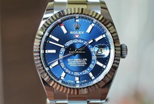 Stylish Fake Rolex Sky-dweller Caliber 9001 Automatic Movement Steel Case Watch