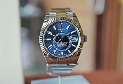 Stylish Fake Rolex Sky-dweller Caliber 9001 Automatic Movement Steel Case Watch - Image 13