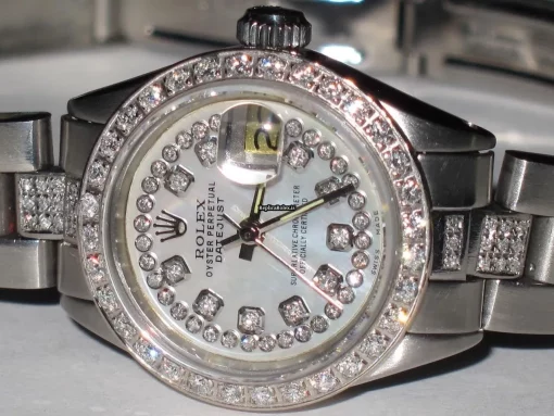 Recommend Replica Rolex Datejust Self Winding Automatic 26mm Steel Case Womens Watch - Image 3