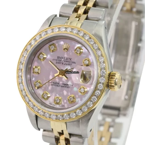 Distinctive Replica Rolex Lady-datejust 69173 Caliber 2135 Automatic Movement 26mm Gold/steel Case Womens Watch - Image 2