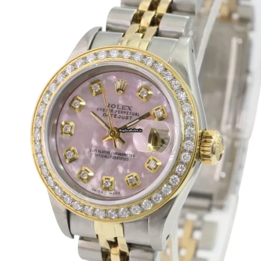 Distinctive Replica Rolex Lady-datejust 69173 Caliber 2135 Automatic Movement 26mm Gold/steel Case Womens Watch - Image 3