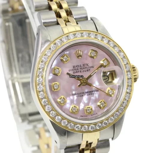 Distinctive Replica Rolex Lady-datejust 69173 Caliber 2135 Automatic Movement 26mm Gold/steel Case Womens Watch - Image 5