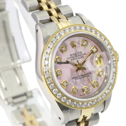 Distinctive Replica Rolex Lady-datejust 69173 Caliber 2135 Automatic Movement 26mm Gold/steel Case Womens Watch - Image 6