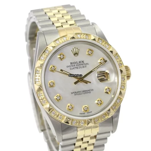 Pleasing Fake Rolex Datejust 16233 Caliber 3035 Automatic Movement 36mm Gold/steel Case Mens/unisex Watch - Image 4