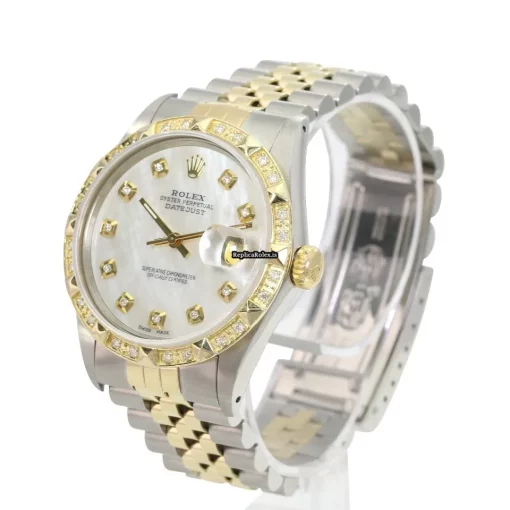 Pleasing Fake Rolex Datejust 16233 Caliber 3035 Automatic Movement 36mm Gold/steel Case Mens/unisex Watch - Image 6