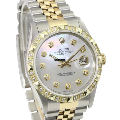 Special Fake Rolex Datejust 16233 Caliber 3035 Automatic Movement 36mm Gold/steel Case Mens/unisex Watch - Image 4