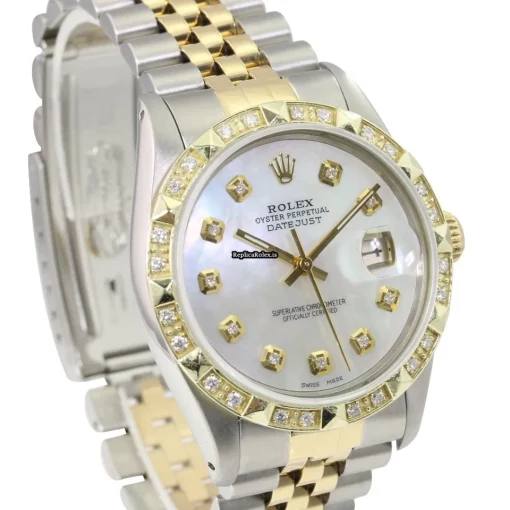 Special Fake Rolex Datejust 16233 Caliber 3035 Automatic Movement 36mm Gold/steel Case Mens/unisex Watch - Image 5