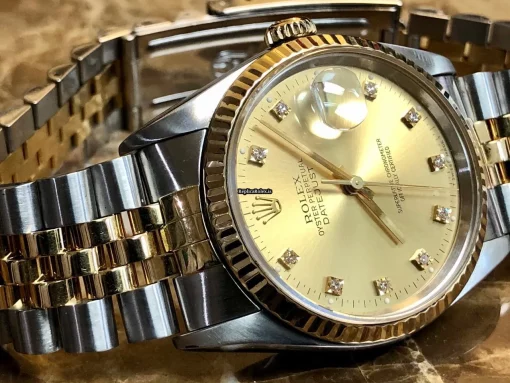 Stylish Replica Rolex Datejust 16233 Caliber 3135 Automatic Movement 36mm Gold/steel Case Mens/unisex Watch - Image 2