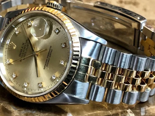 Stylish Replica Rolex Datejust 16233 Caliber 3135 Automatic Movement 36mm Gold/steel Case Mens/unisex Watch - Image 3