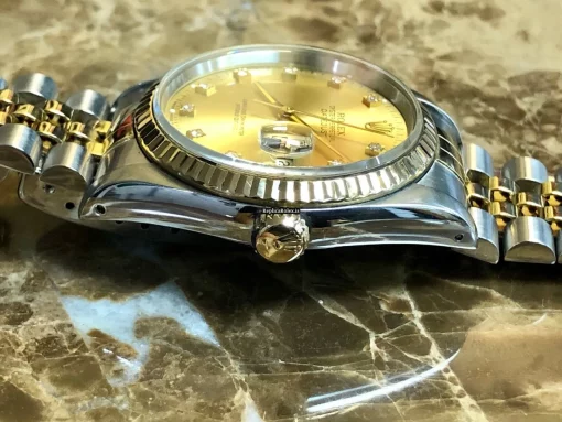 Stylish Replica Rolex Datejust 16233 Caliber 3135 Automatic Movement 36mm Gold/steel Case Mens/unisex Watch - Image 7