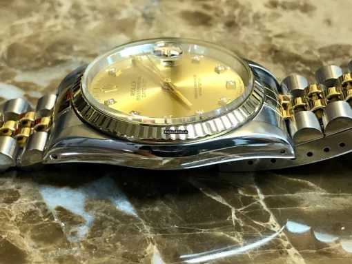 Stylish Replica Rolex Datejust 16233 Caliber 3135 Automatic Movement 36mm Gold/steel Case Mens/unisex Watch - Image 8