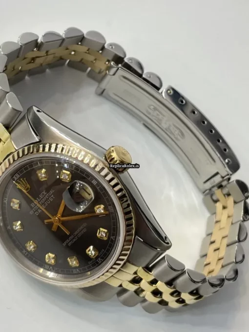 Perfect Copy Rolex Datejust 16013 Caliber 3035 Automatic Movement 36mm Gold/steel Case Mens/unisex Watch - Image 2