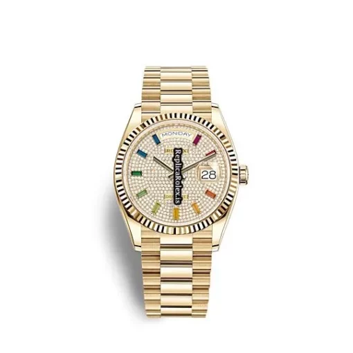 1:1 Fake Rolex Day-date 128238rbr Automatic Movement Yellow Gold Case Mens/unisex Watch