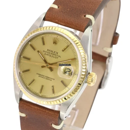 Incredible Fake Rolex Datejust 1601 Caliber 1570 Automatic Movement 36mm Gold/steel Case Mens/unisex Watch