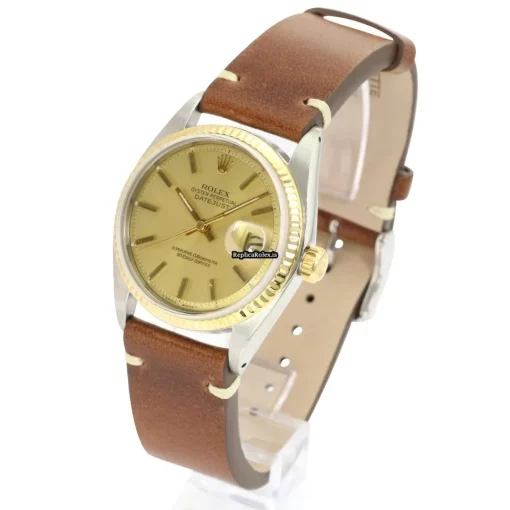 Incredible Fake Rolex Datejust 1601 Caliber 1570 Automatic Movement 36mm Gold/steel Case Mens/unisex Watch - Image 3
