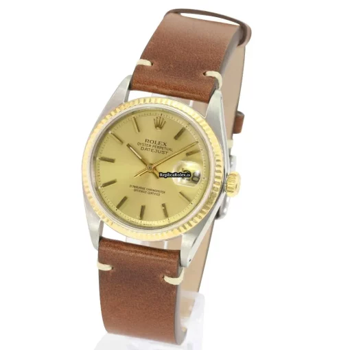 Incredible Fake Rolex Datejust 1601 Caliber 1570 Automatic Movement 36mm Gold/steel Case Mens/unisex Watch - Image 4