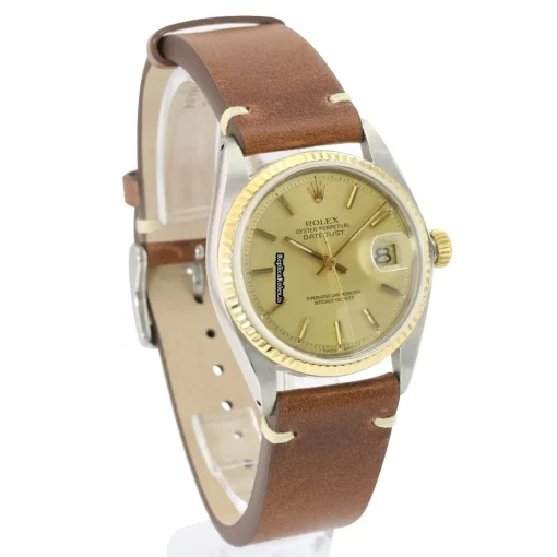 Incredible Fake Rolex Datejust 1601 Caliber 1570 Automatic Movement 36mm Gold/steel Case Mens/unisex Watch - Image 5