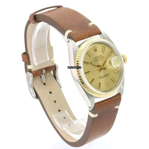 Incredible Fake Rolex Datejust 1601 Caliber 1570 Automatic Movement 36mm Gold/steel Case Mens/unisex Watch - Image 6
