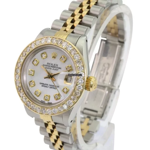 Defect Replica Rolex Lady-datejust 69173 Caliber 2135 Automatic Movement 26mm Gold/steel Case Womens Watch