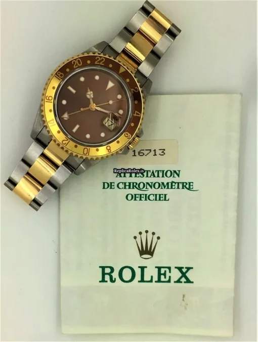 Fabulous Replica Rolex Gmt-master II 16713 Caliber 3135 Automatic Movement 40mm Gold/steel Case Watch