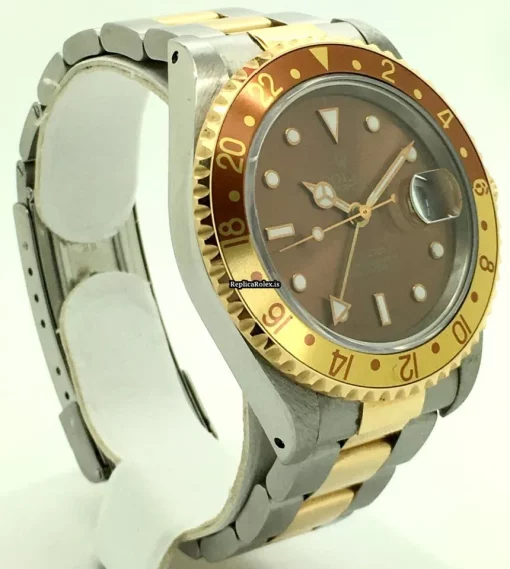 Fabulous Replica Rolex Gmt-master II 16713 Caliber 3135 Automatic Movement 40mm Gold/steel Case Watch - Image 4