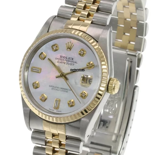Amazing Fake Rolex Datejust 16233 Caliber 3135 Automatic Movement 36mm Gold/steel Case Mens/unisex Watch - Image 2
