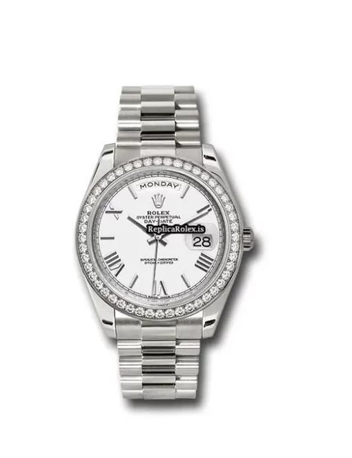 Aaa Replica Rolex Day-date 40 228349rbr Caliber 3255 Automatic Movement 40mm White Gold Case Mens/unisex Watch