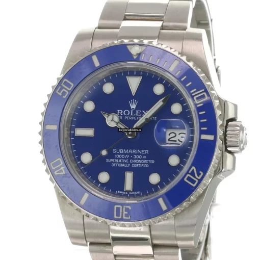 Fabulous Replica Rolex Submariner Date 116619lb Caliber 3135 Automatic Movement 40mm White Gold Case Mens/unisex Watch - Image 4