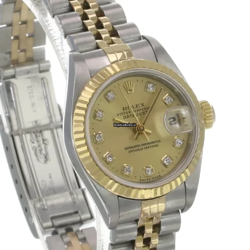 High Quality Copies Rolex Lady-datejust 69173 Caliber 2135 Automatic Movement 26mm Gold/steel Case Womens Watch - Image 2
