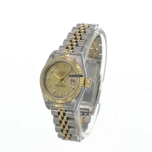 High Quality Copies Rolex Lady-datejust 69173 Caliber 2135 Automatic Movement 26mm Gold/steel Case Womens Watch - Image 4