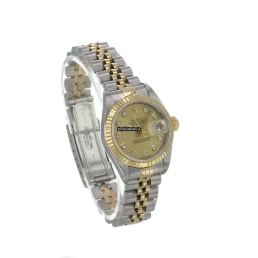 High Quality Copies Rolex Lady-datejust 69173 Caliber 2135 Automatic Movement 26mm Gold/steel Case Womens Watch - Image 5