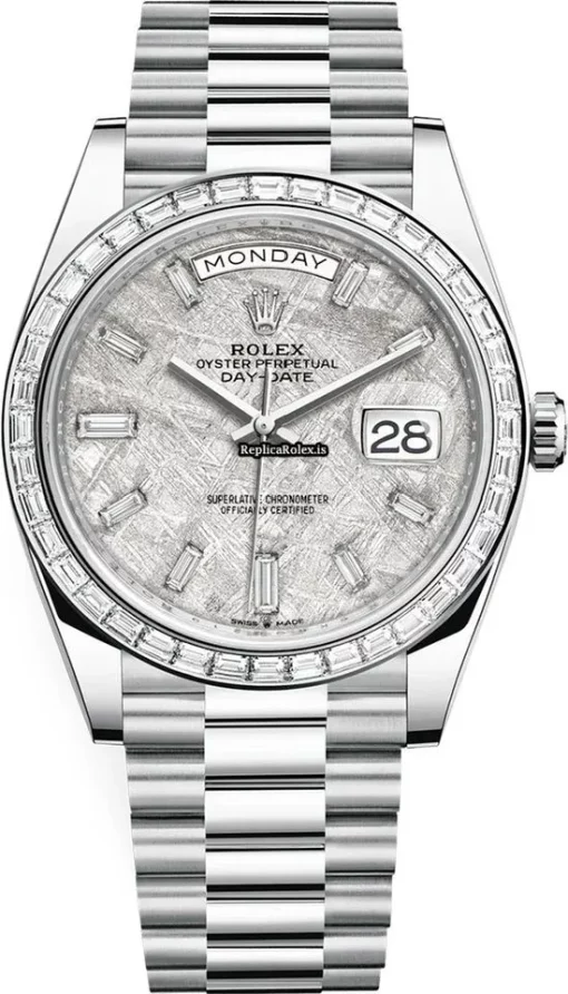 Fine Replica Rolex Day-date 40 228396tbr Automatic Movement 40mm Platinum Case Mens/unisex Watch