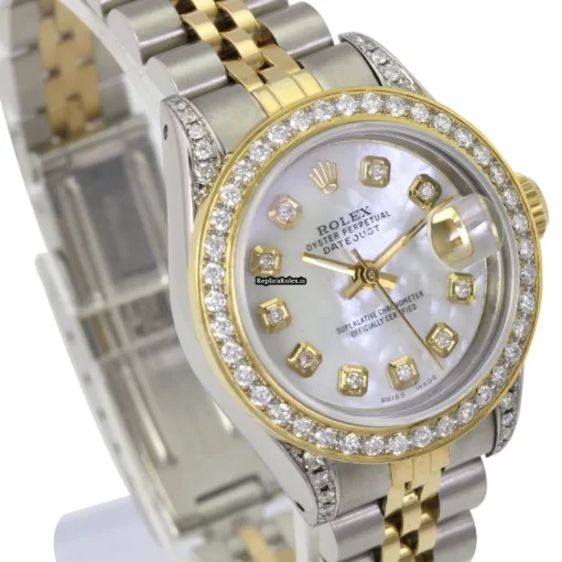 Excellent Replica Rolex Lady-datejust 69173 Caliber 2135 Automatic Movement 26mm Gold/steel Case Womens Watch - Image 2