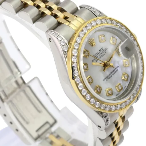 Excellent Replica Rolex Lady-datejust 69173 Caliber 2135 Automatic Movement 26mm Gold/steel Case Womens Watch - Image 3