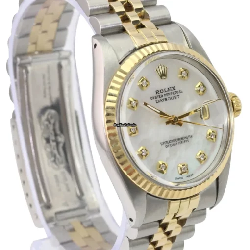 Fabulous Fake Rolex Datejust 16233 Caliber 3035 Automatic Movement 36mm Gold/steel Case Mens/unisex Watch - Image 2