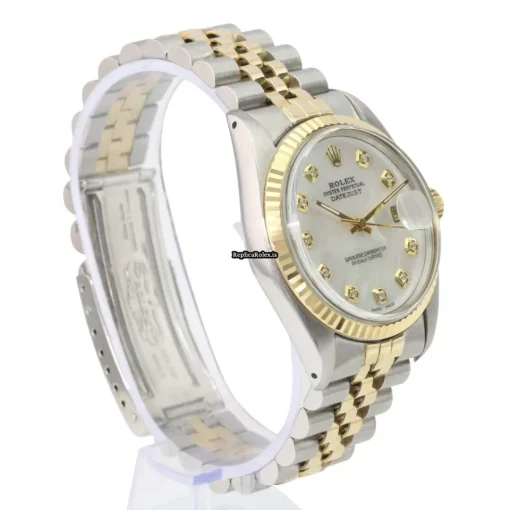 Fabulous Fake Rolex Datejust 16233 Caliber 3035 Automatic Movement 36mm Gold/steel Case Mens/unisex Watch - Image 5