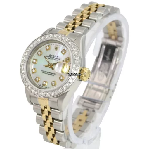 Amazing Fake Rolex Lady-datejust 69173 Caliber 2135 Automatic Movement 26mm Gold/steel Case Womens Watch - Image 3