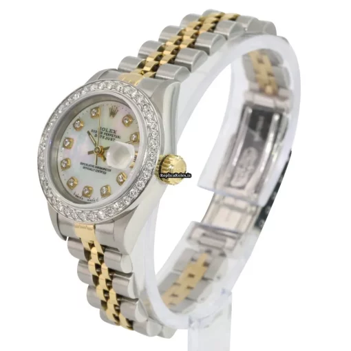Amazing Fake Rolex Lady-datejust 69173 Caliber 2135 Automatic Movement 26mm Gold/steel Case Womens Watch - Image 5