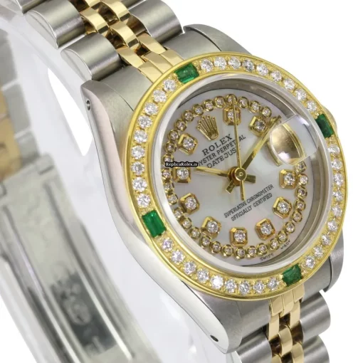 Discount Replica Rolex Lady-datejust 69173 Caliber 2135 Automatic Movement 26mm Gold/steel Case Womens Watch - Image 3