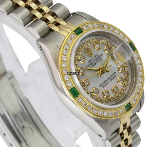 Discount Replica Rolex Lady-datejust 69173 Caliber 2135 Automatic Movement 26mm Gold/steel Case Womens Watch - Image 4