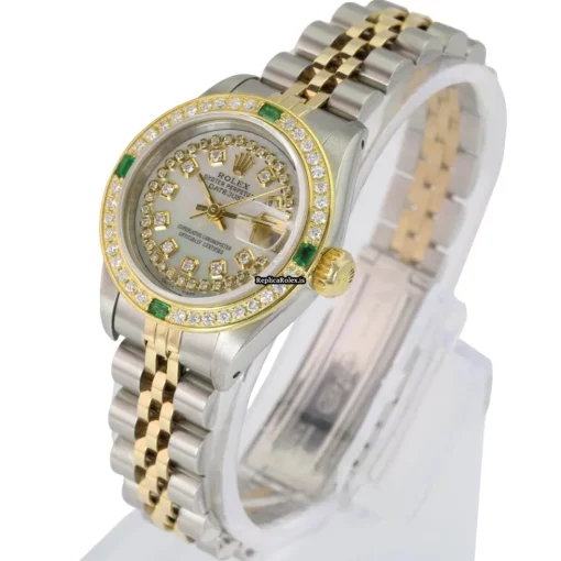 Discount Replica Rolex Lady-datejust 69173 Caliber 2135 Automatic Movement 26mm Gold/steel Case Womens Watch - Image 5