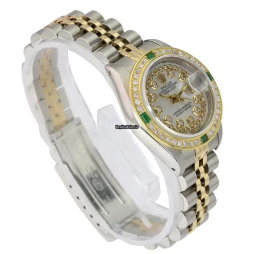 Discount Replica Rolex Lady-datejust 69173 Caliber 2135 Automatic Movement 26mm Gold/steel Case Womens Watch - Image 7