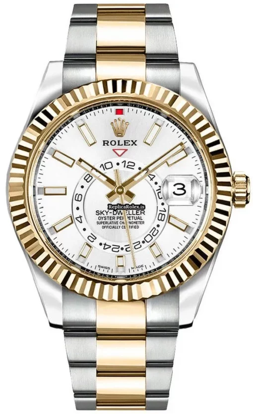 Incredible Replica Rolex Sky-dweller 326933 Caliber 9001 Automatic Movement 42mm Gold/steel Case Mens/unisex Watch