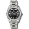 Pleasing Replica Rolex Day-date 40 228349rbr Caliber 3255 Automatic Movement 40mm White Gold Case Mens/unisex Watch