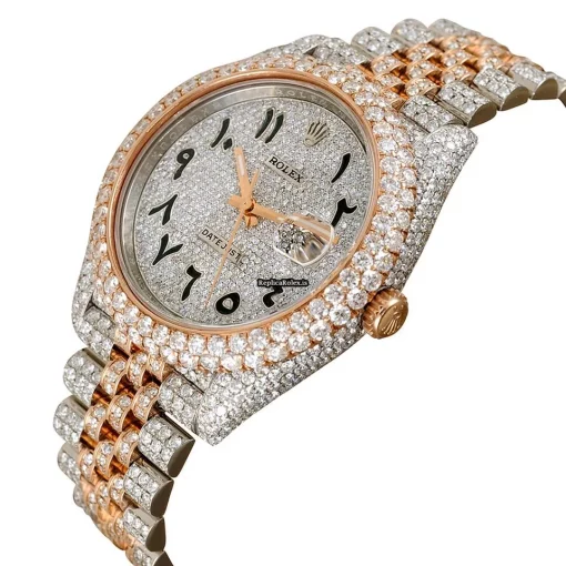 Distinctive Knockoff Rolex Datejust Self Winding Automatic 40mm Gold/steel Case Mens/unisex Watch - Image 2